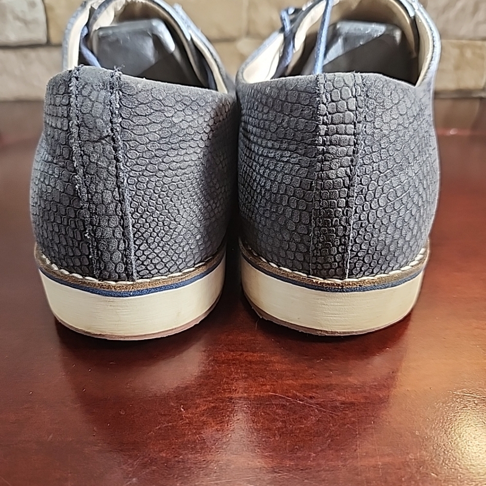 Bull Boxer Handcrafted Rios Blue Python Print Lea… - image 3